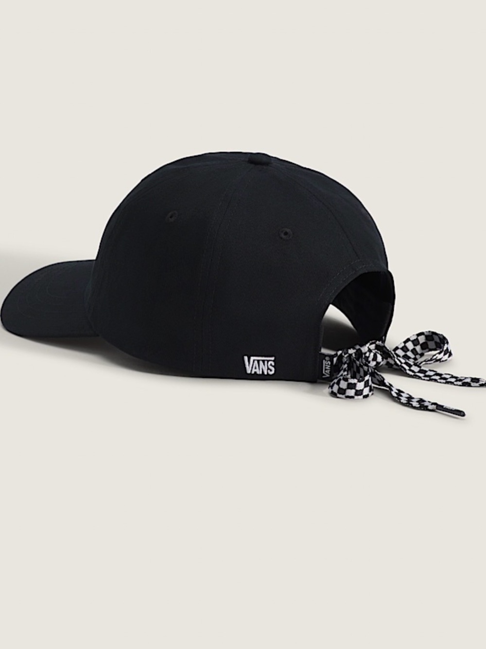 Vans Black Cap with Checkerboard Bow Tie